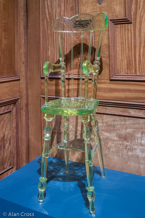 Elliot Walker 'Chair from Half Life' 2017, Uranium hot sculpted glass