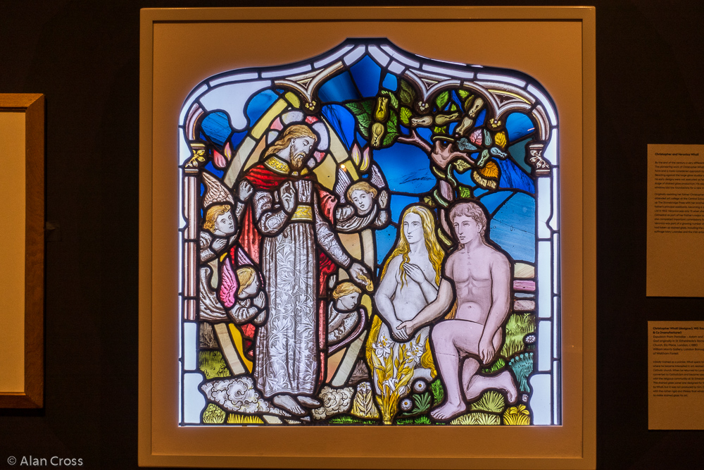 Christopher Whall (designer), WG Saunders & Co (manufacturers) 'Expulsion from Paradise - Adam and Eve Before God'