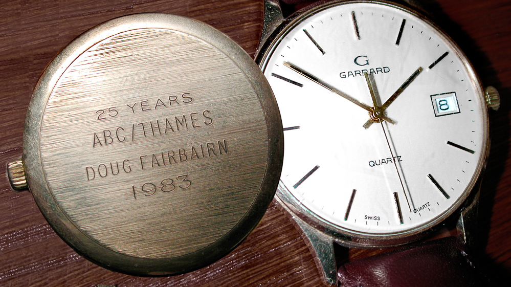 Watch for 25 years ABC/Thames sevice, awarded to the late Duggie Fairbairn