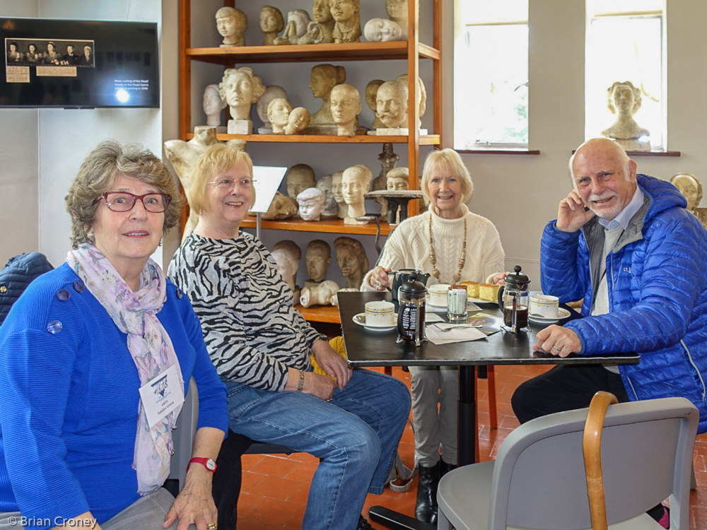 Sandra, Sue, Eileen, Alan, in the Studio/Coffee Room