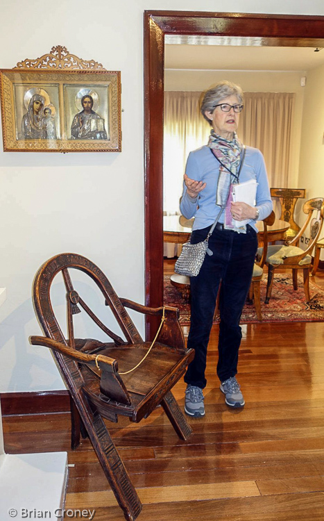 Describing the unusual troika and axe chair