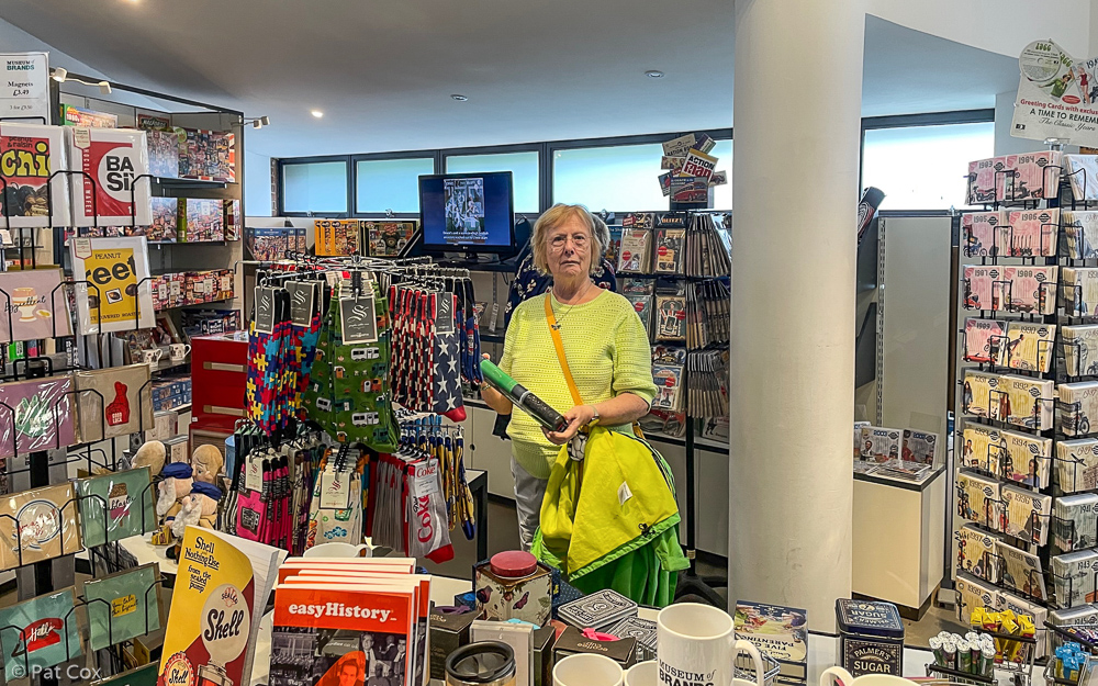 Sue in the gift shop